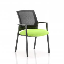 Cheap Stationery Supply of Metro Visitor Chair Bespoke Colour Seat Lime Office Statationery