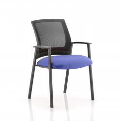Cheap Stationery Supply of Metro Visitor Chair Bespoke Colour Seat Admiral Blue Office Statationery