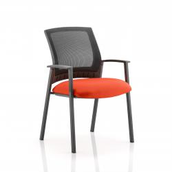 Cheap Stationery Supply of Metro Visitor Chair Bespoke Colour Seat Orange Office Statationery