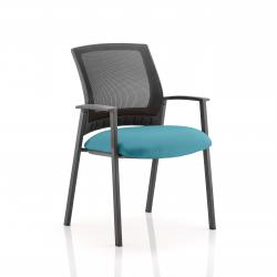Cheap Stationery Supply of Metro Visitor Chair Bespoke Colour Seat Teal Office Statationery