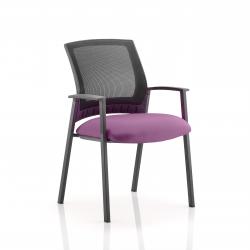 Cheap Stationery Supply of Metro Visitor Chair Bespoke Colour Seat Purple Office Statationery