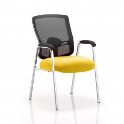 Cheap Stationery Supply of Portland Visitor (Straight Leg) Bespoke Colour Seat Yellow Office Statationery