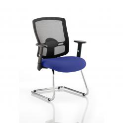 Cheap Stationery Supply of Portland Cantilever Bespoke Colour Seat Admiral Blue Office Statationery