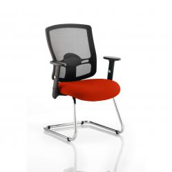 Cheap Stationery Supply of Portland Cantilever Bespoke Colour Seat Orange Office Statationery
