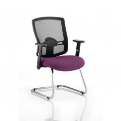 Cheap Stationery Supply of Portland Cantilever Bespoke Colour Seat Purple Office Statationery