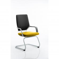 Cheap Stationery Supply of Xenon Visitor White Shell Bespoke Colour Seat Senna Yellow Office Statationery