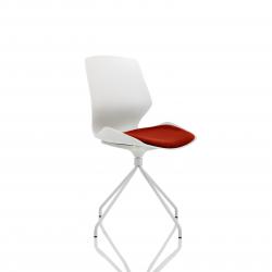Cheap Stationery Supply of Florence Spindle White Frame Visitor Chair in Ginseng Chilli Office Statationery