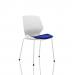Florence White Frame Visitor Chair in Stevia Blue KCUP1532
