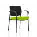 Brunswick Deluxe Black Fabric Back Black Frame Bespoke Colour Seat Myrrh Green With Arms KCUP1559