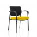Brunswick Deluxe Black Fabric Back Black Frame Bespoke Colour Seat Senna Yellow With Arms KCUP1560