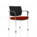 Brunswick Deluxe Black Fabric Back Chrome Frame Bespoke Colour Seat Ginseng Chilli With Arms KCUP1565