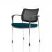 Brunswick Deluxe Mesh Back Chrome Frame Bespoke Colour Seat Maringa Teal With Arms KCUP1598