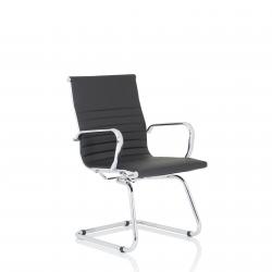 Cheap Stationery Supply of Nola Black Bonded Leather Cantilever Chair Office Statationery