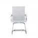 Nola White Soft Bonded Leather Cantilever Chair OP000255