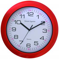 Cheap Stationery Supply of Red Acrylic Cased Clock Office Statationery