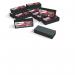This image displays a pack of 12 Eastpoint Drywipe Accessories Show-me Whiteboard Erasers. The erasers are rectangular in shape and feature a white and blue color scheme. Each eraser has a soft, textured surface for effectively wiping away dry erase marker residue. The compact size of these erasers makes them easy to store and transport.