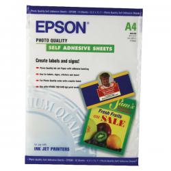 Cheap Stationery Supply of Epson White Photo Paper Self-Adhesive 167gsm (Pack of 10) C13S041106 EP41106 Office Statationery