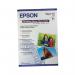 The image shows a pack of 20 sheets of Epson Premium Glossy Photo Paper, specifically designed for A3+ printing. The paper has a weight of 255gsm and features a high-quality glossy finish, perfect for professional photos.