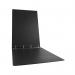 This picture shows a black Esselte 4 O-Ring Binder, with a 25mm width, made of durable polypropylene. It is designed in a landscape A3 format and features the Esselte logo on the spine. The binder has 4 rings and can hold a considerable number of papers securely.