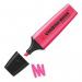 The photograph shows a pack of 10 Stabilo Boss Original highlighters in pink. The chisel tip allows for a 2-5mm line, perfect for highlighting important information. The vibrant color and sleek design make these highlighters a must-have for any organized workspace.