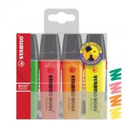Cheap Stationery Supply of Boss Highlighter Asstd Wallet Of 4 Office Statationery