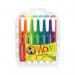 The photograph captures a set of six assorted Stabilo swing cool highlighters. Each highlighter has a chisel tip and can create a line between 1-4mm in width. The vibrant colors of these highlighters stand out against the white background, making them eye-catching and perfect for color-coding or creating attention-grabbing notes. The sleek and sturdy design of these highlighters ensures easy and precise application.