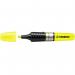 The picture shows a pack of five yellow Stabilo Luminator highlighters with a chisel tip. The line width ranges from 2-5mm, making them perfect for highlighting important information. Each highlighter is sleek and modern, with the Stabilo logo printed on the side. The bright yellow color is eye-catching and sure to stand out on any page. These highlighters are a must-have for any stationery collection or office setting.