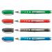 The photograph captures a group of Stabilo Rollerball Pens STABILO workers with a colorful assortment of pens in their hands. The pens have a sleek design with a 0.5mm fine tip for precise writing. The vibrant colors of black, blue, green, and red stand out against the white background. The pens are neatly organized in a wallet, making it convenient to carry them around.