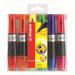 In the photograph, a set of Stabilo Highlighters STABILO LUMINATOR with a chisel tip is displayed. The six assorted colors are neatly organized in a wallet. The line thickness ranges from 2-5mm. Perfect for precise highlighting and organizing notes.