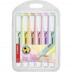 Cheap Stationery Supply of STABILO swing cool Highlighters Chisel Tip 1-4mm Line Assorted Pastel Colours (Wallet 6) 10717ST Office Statationery