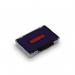 This photograph features two Trodat stamp pads, one red and one blue, labeled as the 6532 Replacement Stamp Pad. They are compatible with the Professional 520354405440L5253 model and come in a pack of two.