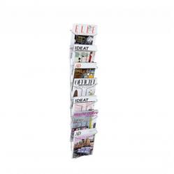 Cheap Stationery Supply of Alba Wall Mounted Literature Display Unit 7 x A4 Compartments Silver Grey DDFIL7M 11080AL Office Statationery