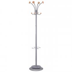 Cheap Stationery Supply of Alba Vienna Coat Stand 8 Pegs Wood and Silver PMVIENA 11122AL Office Statationery