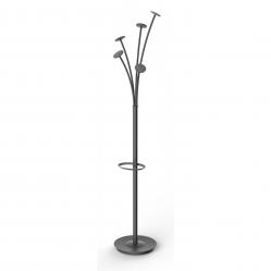 Cheap Stationery Supply of Alba Festival Coat Stand 5 Pegs Black and Silver Grey PMFESTY N 11143AL Office Statationery
