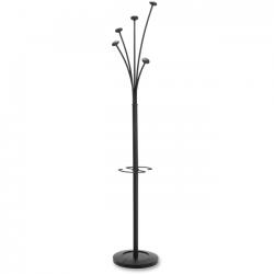 Cheap Stationery Supply of Alba Festival Coat Stand 5 Pegs Black and Silver Grey PMFESTY N 11143AL Office Statationery