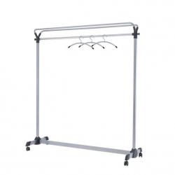 Cheap Stationery Supply of Alba Mobile Garment Rack with 3 Hangers Silver Grey PMGROUP3 11192AL Office Statationery