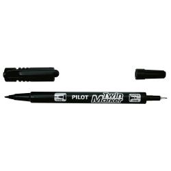 Cheap Stationery Supply of Pilot Begreen Permanent Marker Twin Tip Extra Fine/Fine 0.45mm and 0.5mm Line Black (Pack 10) 11592PT Office Statationery