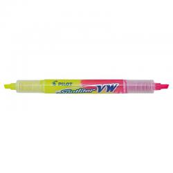 Cheap Stationery Supply of Pilot Begreen Spotliter VW Highlighter Pen Twin Chisel Tip 3.3mm Line Yellow/Pink (Pack 10) 11606PT Office Statationery