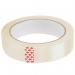 The picture shows a pack of 6 clear ValueX Sticky Tapes, each with a width of 24mm and length of 66m. The tapes are easy to tear, making them convenient for all your household or office needs.