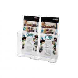 Cheap Stationery Supply of Deflecto Low Literature Holder 2 Compartment DL Portrait 74501 11744DF Office Statationery