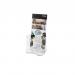 The picture shows a portrait-style literature holder from Deflecto Europe, made of clear material. It features two compartments for holding DL-sized literature.