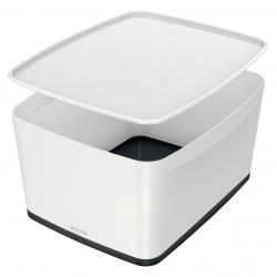 Cheap Stationery Supply of Leitz MyBox WOW Storage Box Large with Lid White/Black 52164095 11767AC Office Statationery