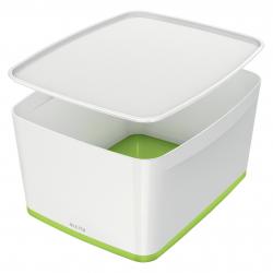 Cheap Stationery Supply of Leitz MyBox WOW Storage Box Large with Lid White/Green 52164054 11781AC Office Statationery