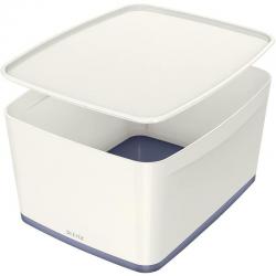 Cheap Stationery Supply of Leitz MyBox WOW Storage Box Large with Lid White/Grey 52164001 11788AC Office Statationery