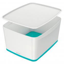 Cheap Stationery Supply of Leitz MyBox WOW Storage Box Large with Lid White/Ice Blue 52164051 11795AC Office Statationery
