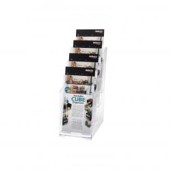 Cheap Stationery Supply of Deflecto Literature Holder 4 Tier DL Portrait Clear 11814DF Office Statationery