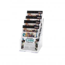Cheap Stationery Supply of Deflecto Literature Holder 4 Tier A5 Portrait Clear 77901 11821DF Office Statationery