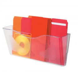 Cheap Stationery Supply of Deflecto Literature Wall Pocket A4 Landscape Clear 11828DF Office Statationery