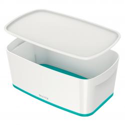 Cheap Stationery Supply of Leitz MyBox WOW Storage Box Small with Lid White/Ice Blue 52294051 11865AC Office Statationery