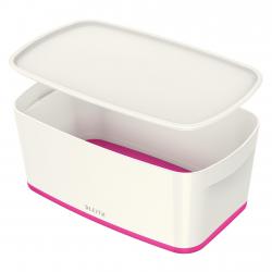 Cheap Stationery Supply of Leitz MyBox WOW Storage Box Small with Lid White/Pink 52294023 11872AC Office Statationery